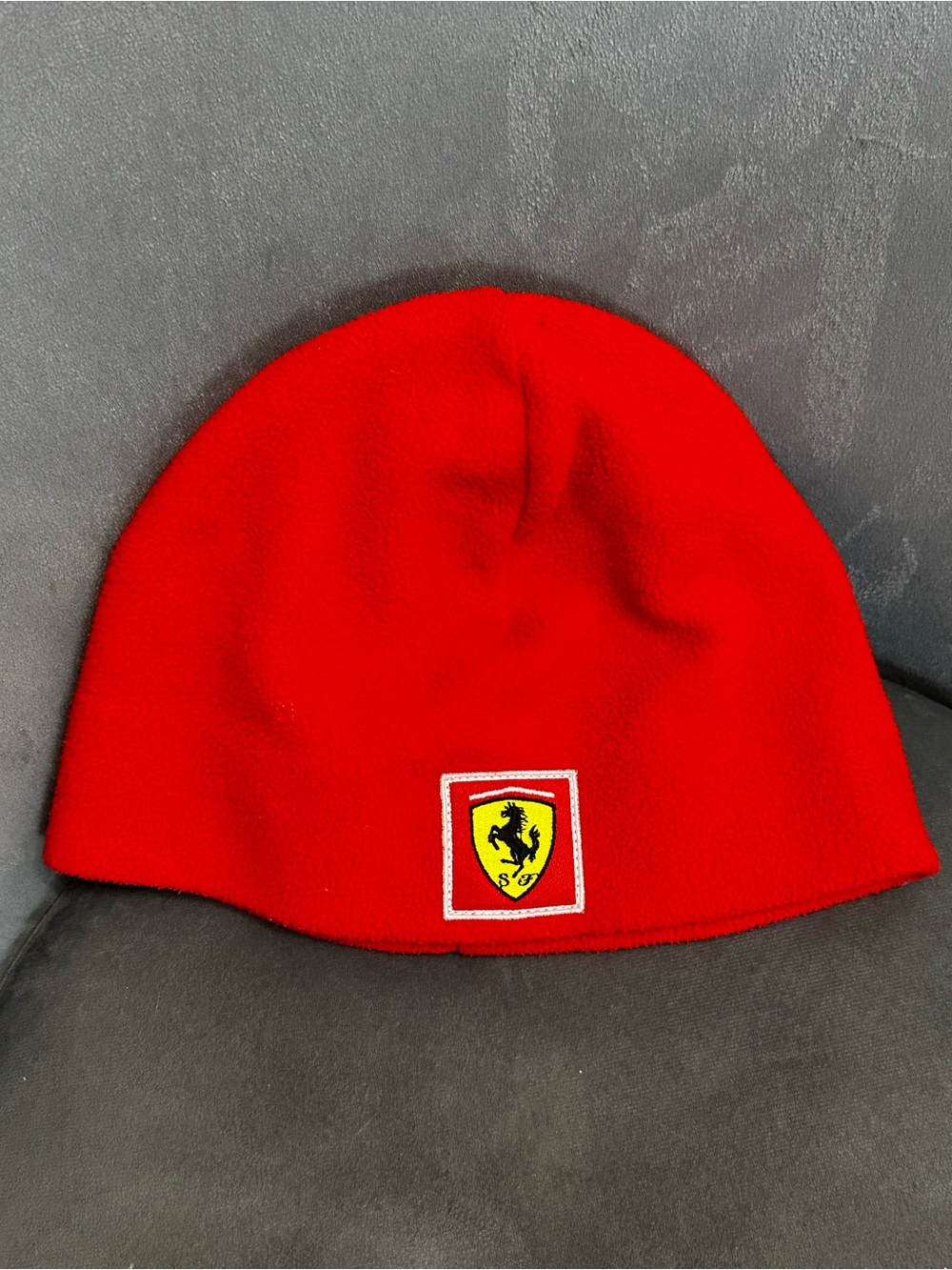 Vintage Fila x Scuderia Ferrari Fleece Beanie Hat - Red One Size